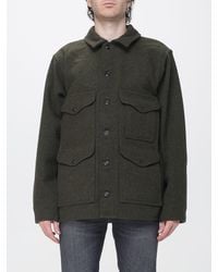 Filson - Wool Utility Shirt Jacket With Flap Pockets And Rever Collar - Lyst