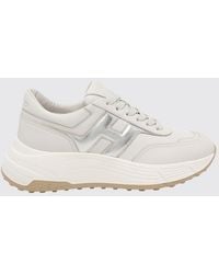 Hogan - Hi-Fi Smooth And Laminated Nappa Leather Sneakers With Chunky Sole - Lyst