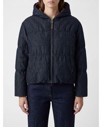 Brunello Cucinelli - Short Quilted Cotton Down Jacket With Hood And Zip Closure - Lyst