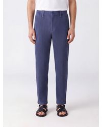 Homme Plissé Issey Miyake - Homme Plissé Issey Miyake Slim Fit Pleated Trousers With Concealed Fastening - Lyst
