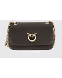 Pinko - Click Soft Horizontal Classic Monogram Lamb Shoulder Bag - Lyst