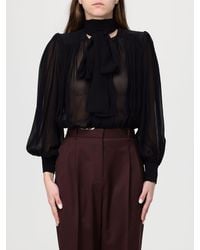 Elisabetta Franchi - Silk Bodysuit Blouse - Lyst