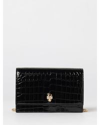 McQueen - Crocodile Print Leather Bag - Lyst