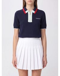 CASABLANCA - Wool Knit Polo Shirt With Zip And Contrast Trims - Lyst