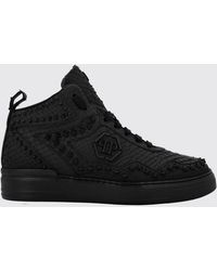 Philipp Plein - Python Leather Sneakers With Star Studs - Lyst