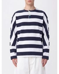 Jacquemus - Striped Long-Sleeved Cotton Henley T-Shirt - Lyst