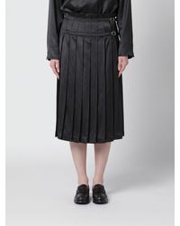 DURAZZI MILANO - Pleated Satin Skirt - Lyst