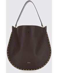 Isabel Marant - Oskan Studded Calfskin Hobo Bag With Removable Pouch - Lyst