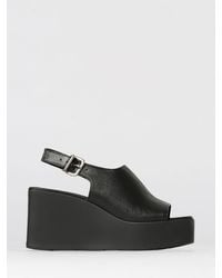 Vic Matié - Vic Mati&Eacute Natural Grain Leather Wedge Sandal - Lyst