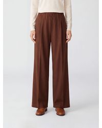 Semicouture - High-Waisted Wool Blend Palazzo Trousers - Lyst