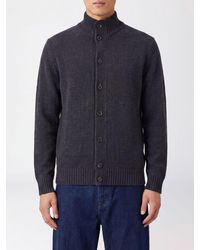 Zanone - Virgin Wool Turtleneck Cardigan With Ribbed Trims - Lyst