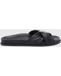 Jimmy Choo - Rafi Slide-Sandalen Aus Glattem Kalbsleder Mit Perlen Und Strass - Lyst
