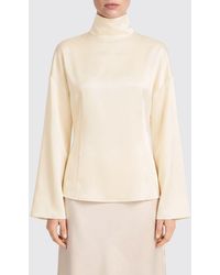 Rohe - High-Neck Viscose Blend Turtleneck Blouse With Long Sleeves - Lyst