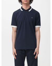 Sun 68 - Cotton Logo Polo Shirt - Lyst
