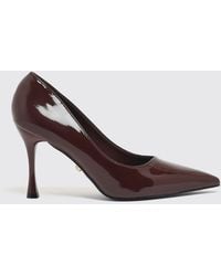 Twentyfourhaitch - Patent Faux Leather Stiletto Pumps With Almond Toe - Lyst