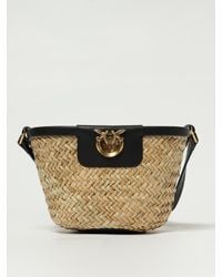 Pinko - Woven Design Shoulder Bag With Top Handle - Lyst