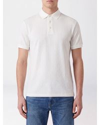 Emporio Armani - Cotton Short-Sleeve Polo Shirt With Ribbed Collar - Lyst