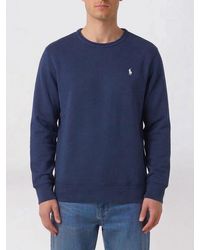 Polo Ralph Lauren - Cotton Blend Crewneck Sweatshirt With Logo - Lyst