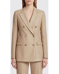 Tagliatore - Blazer De Doble Botonadura De Algodón Y Lino - Lyst