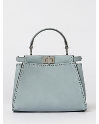 Fendi - Peekaboo Mini Grained Leather Bag - Lyst