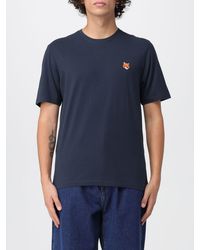 Maison Kitsuné - Maison Kitsun&Eacute Cotton T-Shirt With Logo - Lyst