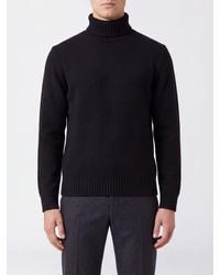 Slowear - Pure Virgin Wool Turtleneck Sweater With Long Sleeves - Lyst