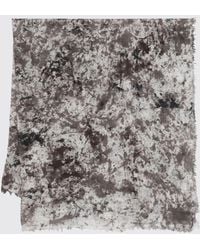 Avant Toi - Camouflage Linen Blend Scarf - Lyst