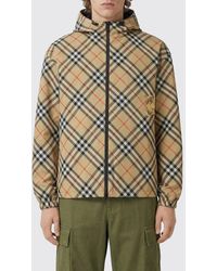 Burberry - Check Polyester Hooded Jacket - Lyst
