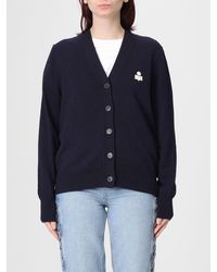Isabel Marant - Cárdigan De Pico Karina De Mezcla De Algodón Con Logo - Lyst