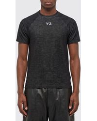 Y-3 - Printed Wool Blend T-Shirt - Lyst