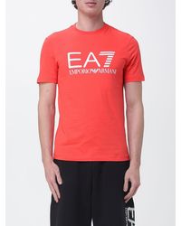 EA7 - Cotton Crew Neck T-Shirt - Lyst