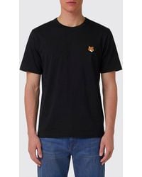 Maison Kitsuné - Maison Kitsun&Eacute Cotton T-Shirt With Logo - Lyst
