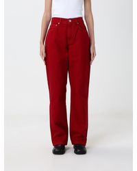 Ami Paris - High-Waisted Wide Leg Cotton Denim Jeans - Lyst