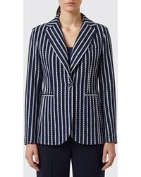 Circolo 1901 - Striped Cotton Single-Breasted Blazer - Lyst