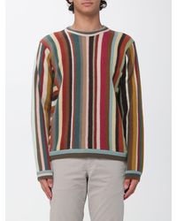 Paul Smith - Jersey De Cuello Redondo De Lana Merina A Rayas Con Hombros Caídos - Lyst