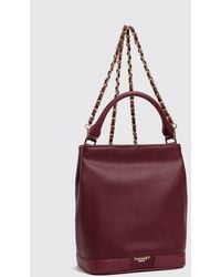 Twinset - Grained Leather Bucket Bag With Chain Strap - Lyst