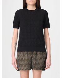 Fendi - Ff Cotton And Viscose Knit - Lyst