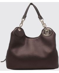 Liu Jo - Grained Faux Leather Shoulder Bag With Double Handle - Lyst