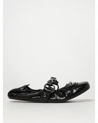 Balenciaga - City Arena Leather Ballerinas - Lyst