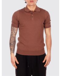 Tagliatore - Cotton Knit Polo Shirt - Lyst