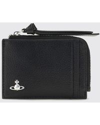 Vivienne Westwood - Bovine Leather Card Holder With Orb Logo Appliqué - Lyst
