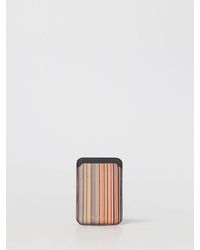 Paul Smith - Striped Leather Credit Card Holder - Lyst