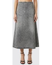 DIESEL - De-Annie-S2 Flared Cotton Blend Skirt - Lyst