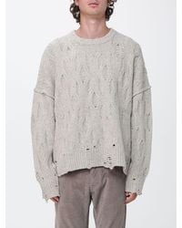 Represent - Relaxed-Fit Distressed Wool-Blend Crew-Neck Jumper - Lyst
