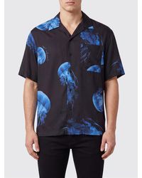 Versace Jeans Couture - Graphic Print Short-Sleeve Viscose Bowling Shirt - Lyst