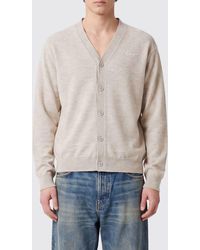 KENZO - Cardigan Aus Wolle Mit V-Ausschnitt Und Kontrastierendem Gesticktem Logo - Lyst