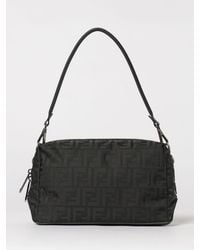 Fendi - Ff Mittelgroße Quadratische Lui Tasche Aus Jacquard-Nylon - Lyst