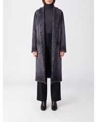 Avant Toi - Virgin Wool-Blend Coat With Shawl Collar And Fringed Hem - Lyst