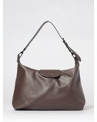 Longchamp - Le Pliage Xtra Large Calfskin Leather Shoulder Bag With Logo - Lyst