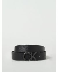 Calvin Klein - Cintura reversibile in pelle sintetica a grana - Lyst